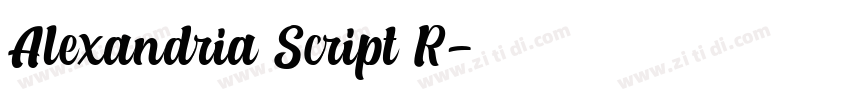 Alexandria Script R字体转换